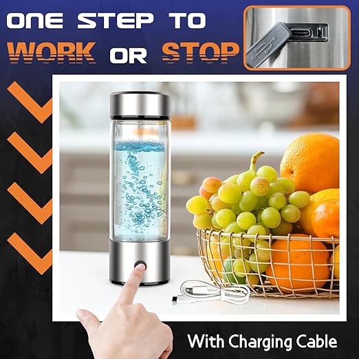 Hydrogen Water Bottle Generator with SPE/PEM Technology, for Home Office Travel Fitness Drinking