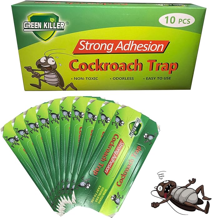 Purebreath Cockroach Trap Roach Killer Indoor(10pcs), Non-Toxic Sticky Trap Bug Glue Trap.