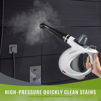 Pressurized Handheld Multi-Surface Natural Steam Cleaner with 12 pcs Accessories