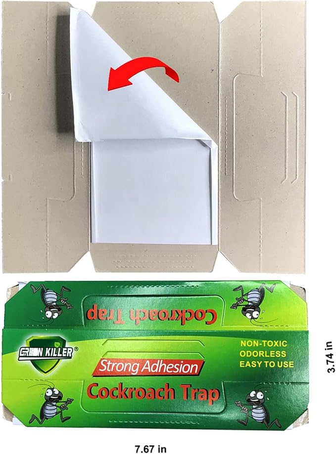 Purebreath Cockroach Trap Roach Killer Indoor(10pcs), Non-Toxic Sticky Trap Bug Glue Trap.