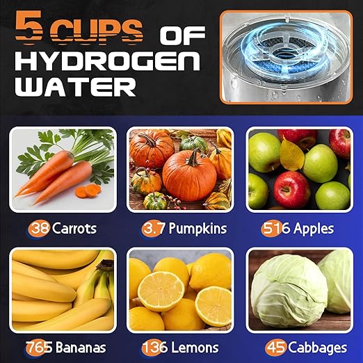 Hydrogen Water Bottle Generator with SPE/PEM Technology, for Home Office Travel Fitness Drinking